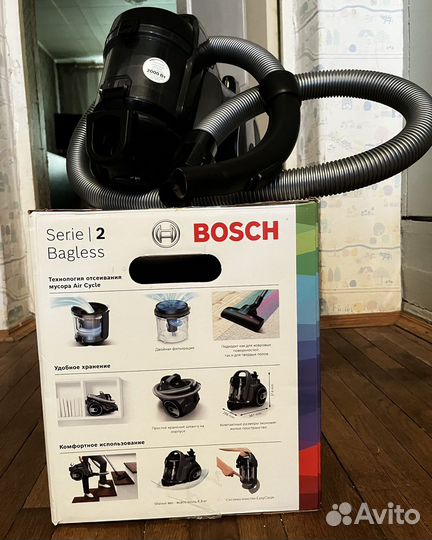 Моющий пылесос Bosch serie 2 bagless