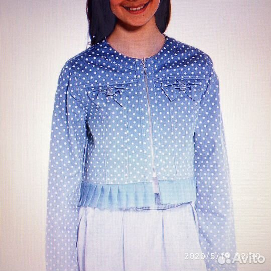 Легкий жакет для девочки рост 140 Польша