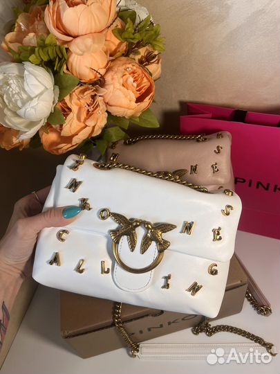 Сумка pinko оригинал розовая