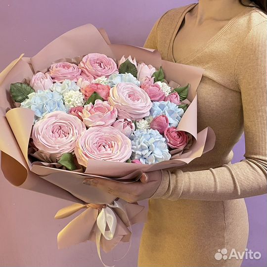 Сладкий букет из зефира