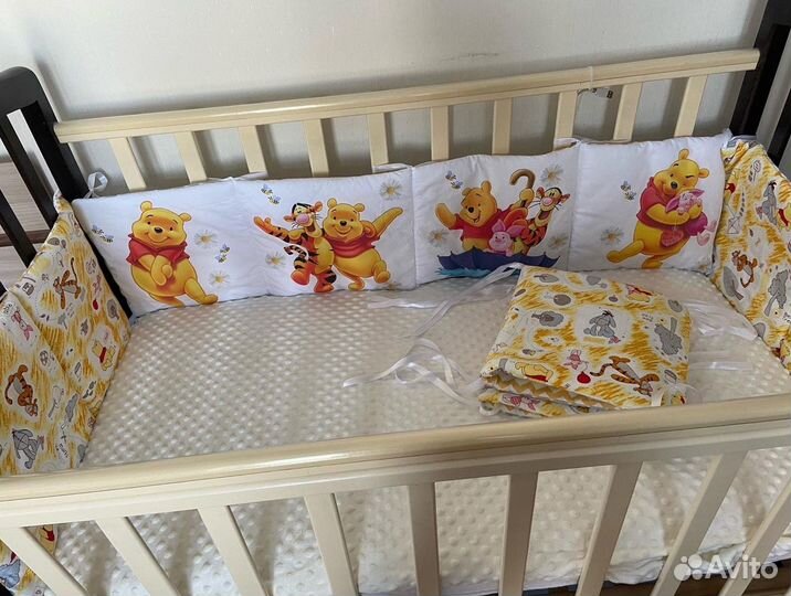 Плоские бортики в кроватку