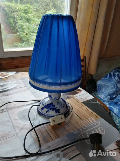 Лампа настольная Гжель