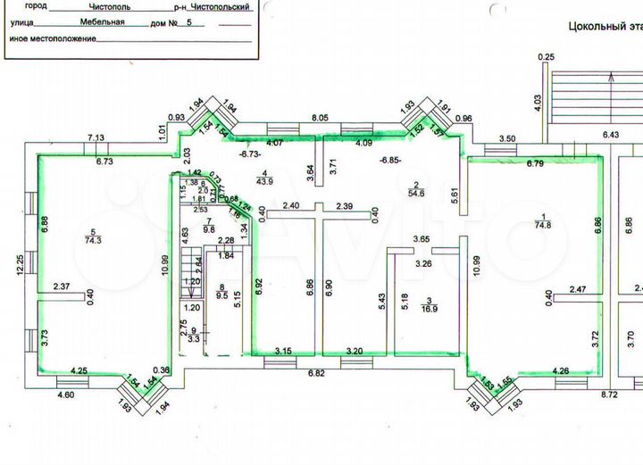 Помещения свободного назначения, 544 м²