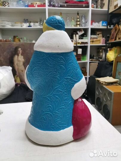 Дед мороз большой 35 см Пластмасса СССР (Ч)