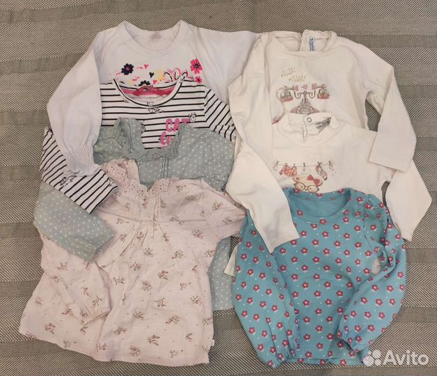 Одежда для девочки от 9 мес. до 2 лет пакетом