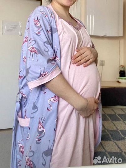 Комплект халат и сорочка в роддом беременных