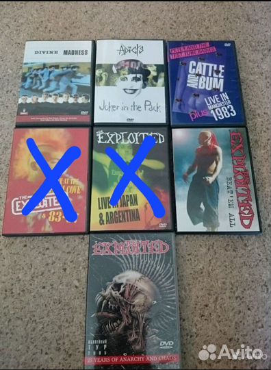 DVD музыка фирменные Exploited, Madness, Peter and