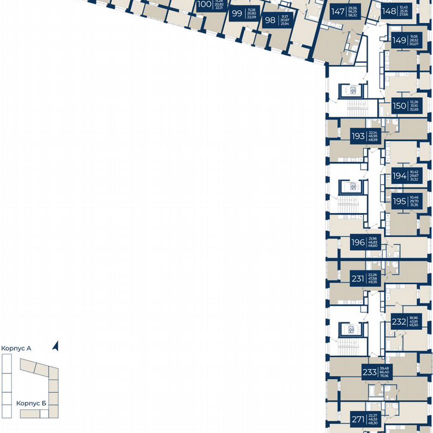 3-к. квартира, 70,2 м², 9/12 эт.