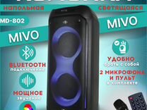 Mivo MD 802 мощная колонка караоке 2 микрофона