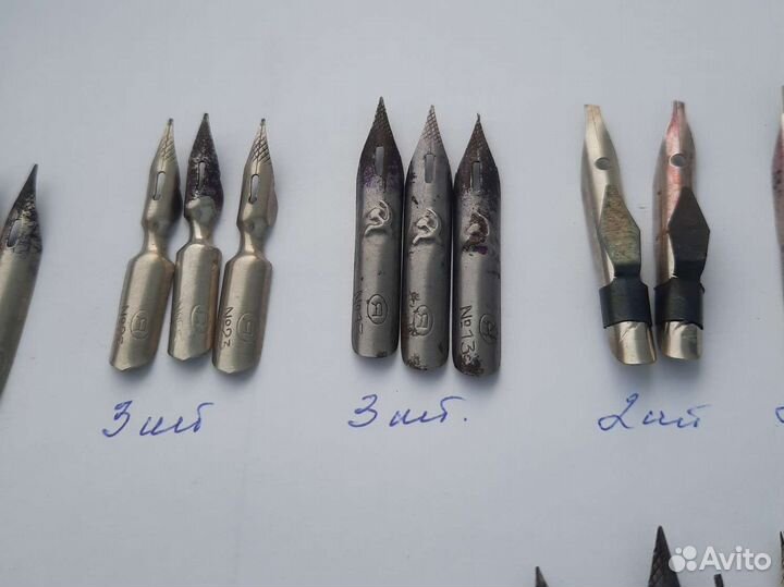 Перья для каллиграфии шрифтовые плакатные стальные