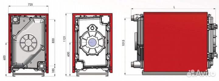 Котел чугунный, отопительный - Turbo (283-Kw)