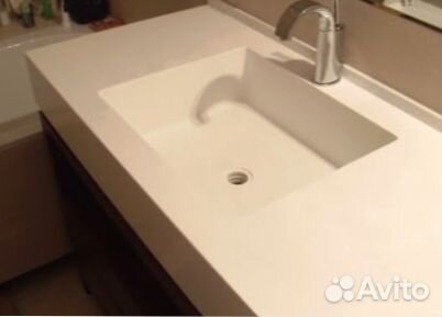 Столешница для ванной из искуственного камня