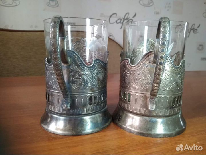 Подстаканники олимпийские со стаканами