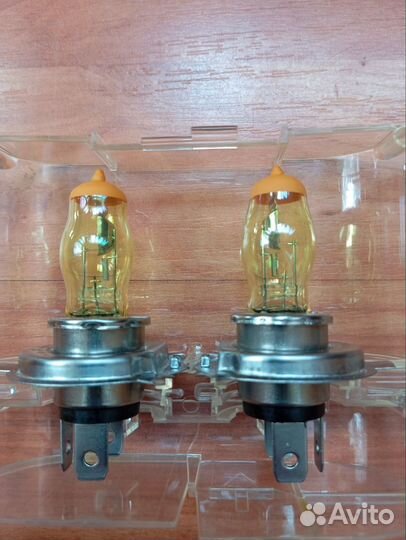 Лампы h4 h3 жёлтые 90/100w 12v