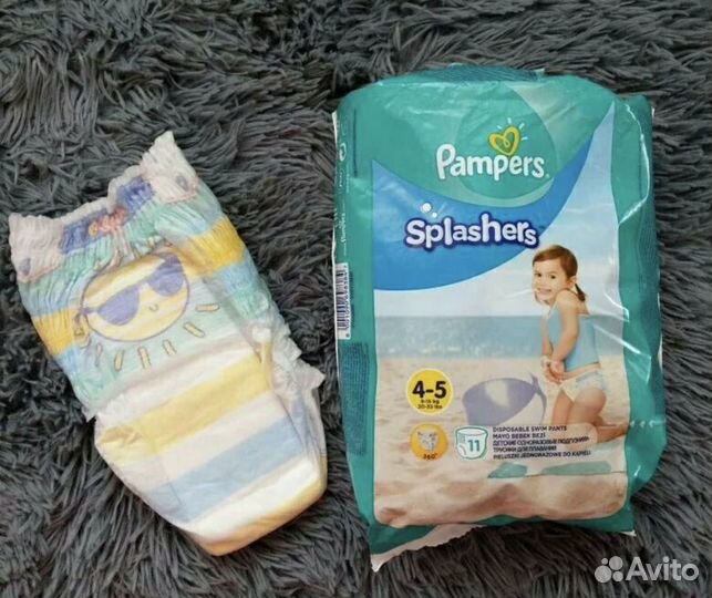 Подгузники для плавания pampers splashers 6шт