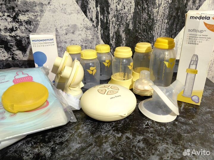 Молокоотсос medela Swing Maxi+бутылочки