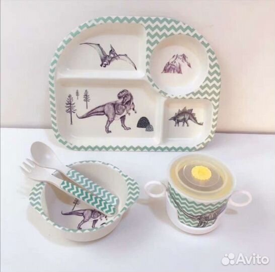 Детская бамбуковая посуда