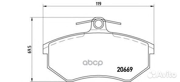 Колодки тормозные дисковые передн. audi 100 (43