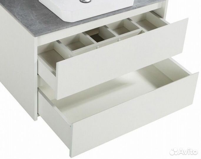 Тумба со столешницей и раковиной BelBagno Kraft 90-KEP-90-MGL-BB1386 Bianco Opaco