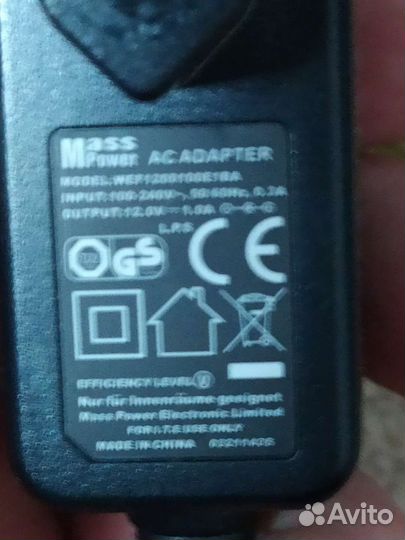 Блок питания 9v 0.6 Ампера