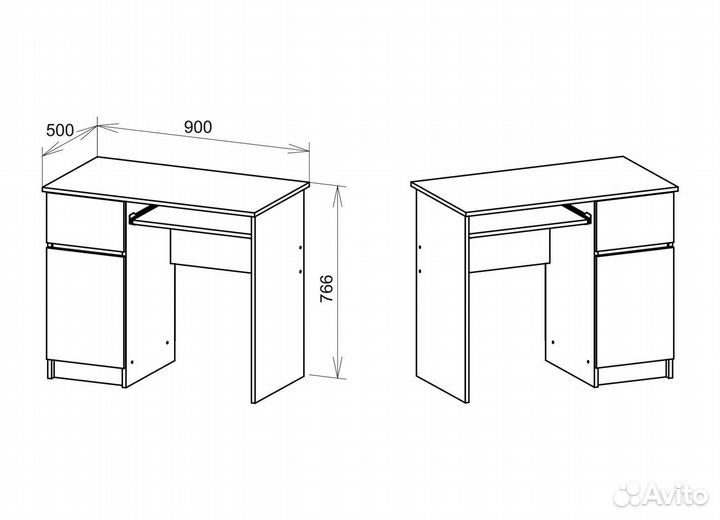 Компьютерный стол Мори мс-1