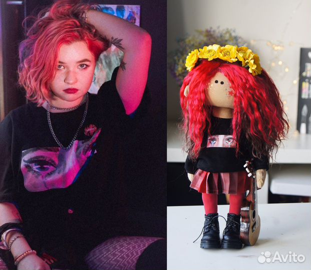 Текстильные интерьерные куклы на заказ по фото