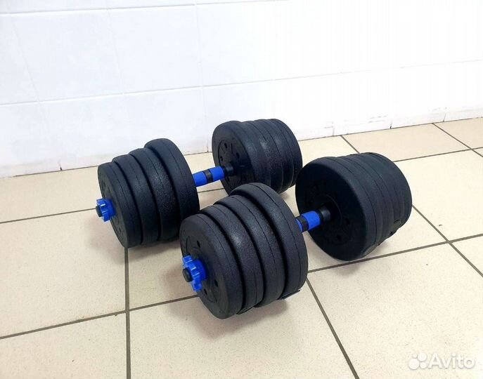 Гантели 30 кг, 2х15 кг каждая Новые