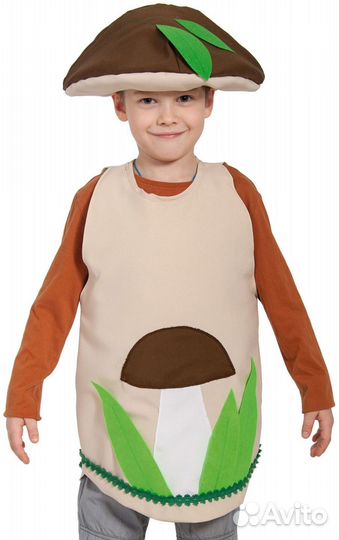 Костюм шляпа Гриба Боровика Мухомора детям прокат