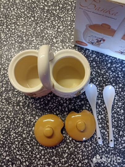 Банка для специй двойная с ложками