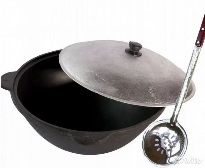 Казан чугунный узбекский г. Наманган 10 л. в Ялте