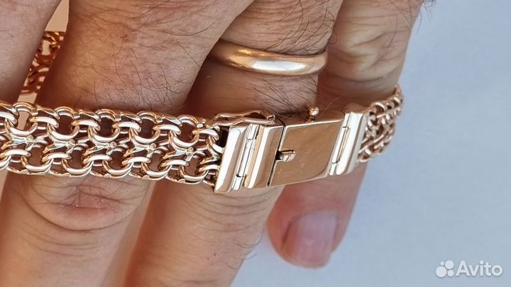 Мужской золотой браслет 585. Фараон