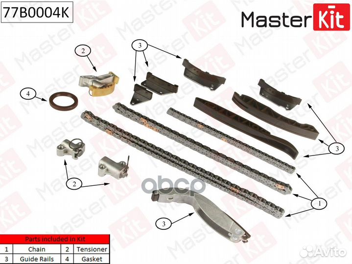 Комплект цепи грм KIA Sorento 2.5 CRDi 138/168k