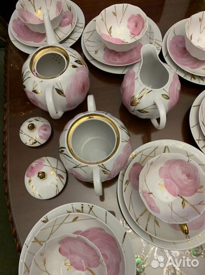 Чайный сервиз Дулево Роза 70 г