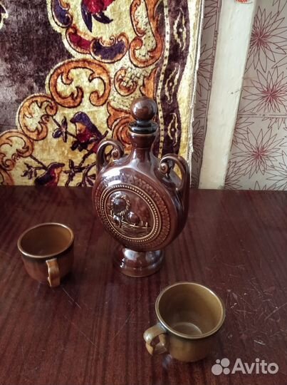 Кувшин подсолнух СССР с чашками