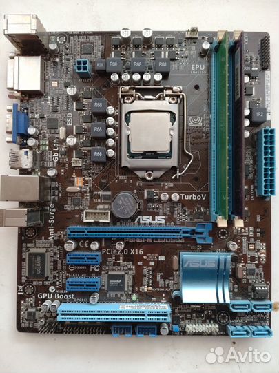 Комплект,материнская плата с процессором и памятью