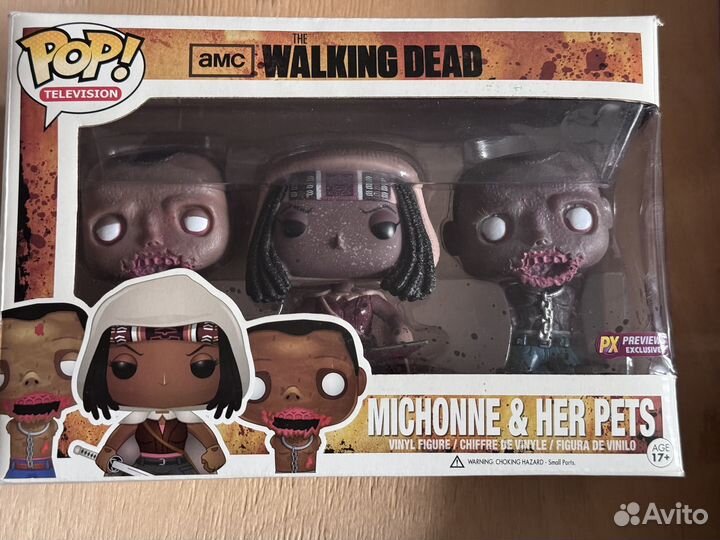 Фигурки Funko Pop Walking Dead Michonne&pets