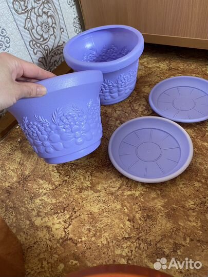 Горшки цветочные 13 штук