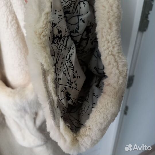 Шуба бобёр с воротником из норки. Бу