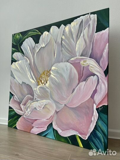 Картина пион 80*80