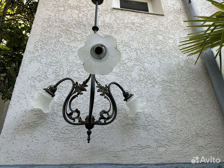 Люстра старинная бронза