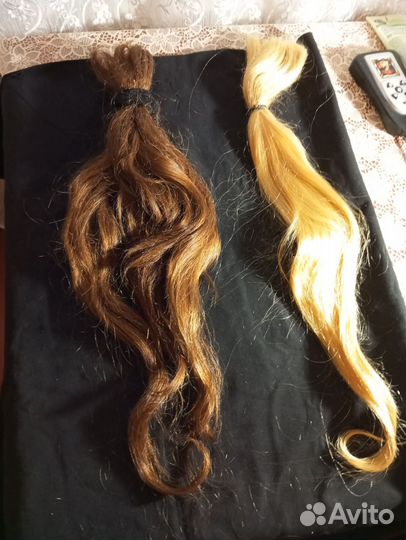 Волосы натуральные срез