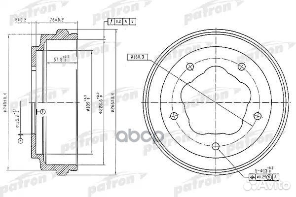 Барабан тормозной задн ford: P 100 II 87, tran