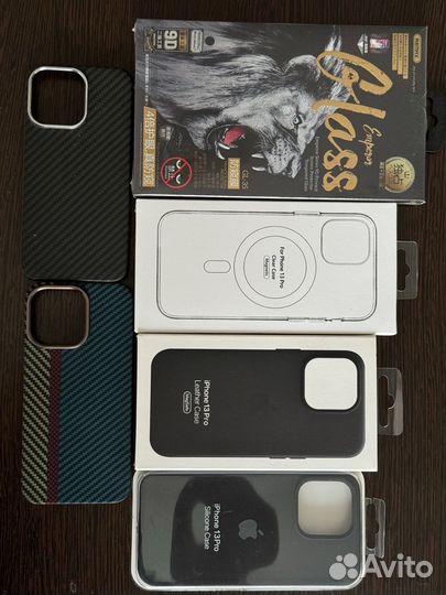Чехол и защиное стекло iPhone 13 Pro
