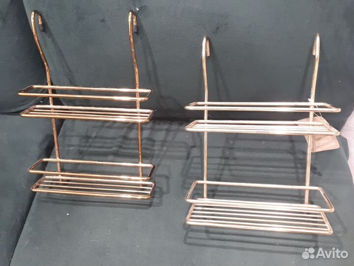 Полочки на рейлинг золотые