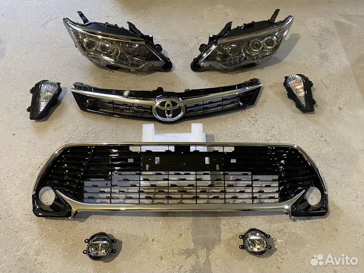 Рестайлинг 2 на Камри V55 двухлинзовые