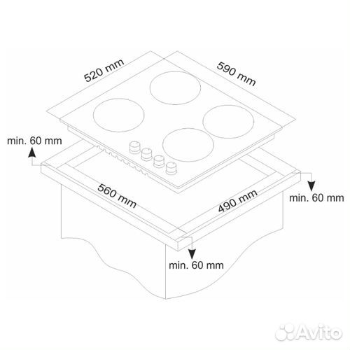 Варочная панель газовая Simfer H60Q40M411