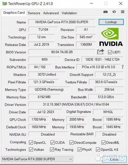 Rtx 2080 super