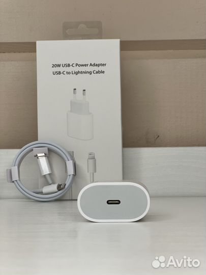 Зарядка на iPhone быстрая USB-C 20w (блок+кабель)