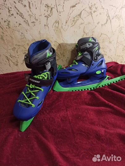 Коньки для мальчика р. 34-37, + сумка с человеком