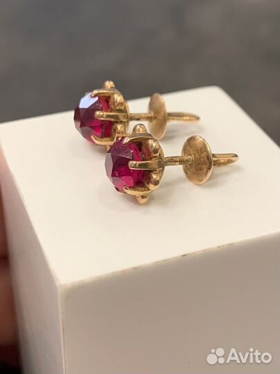Серги золотые 583 пробы СССР
